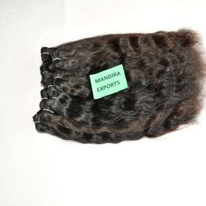 Extensiones de cabello humano virgen de templo indio suave Natural 100% Paquetes de tejido de estilo ondulado negro sin procesar - Product Image 4