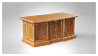 Magnifica Scrivania da Ufficio in Stile Europeo, Realizzata a Mano in Legno di Teak Massiccio Intagliato, Modulare, Sostenibile, Antica e Confortevole