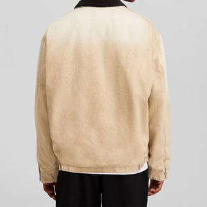 Chaqueta vaquera al por mayor de diseño personalizado 2025, chaquetas y abrigos vaqueros de estilo informal ajustados para hombre, servicio OEM - Product Image 5