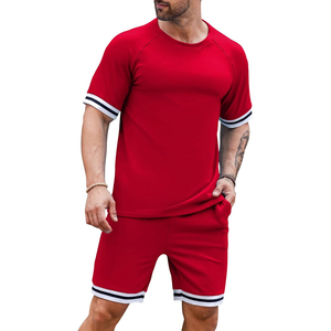 Camiseta informal cómoda para hombre, conjunto de pantalones cortos, ropa de moda de verano con estilo transpirable, diseños de colores personalizados, alta calidad duradera - Product Image 4