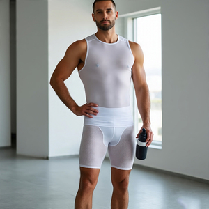 Pantalones cortos transparentes de secado rápido para hombre, pantalones cortos sexis de verano para dormir con botones en la cintura y cremallera - Product Image 4