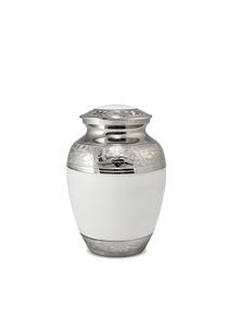 Urne commémorative en frêne gravée à la main en or poli Urne souvenir en métal au design art déco - Product Image 6