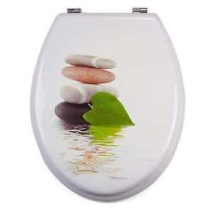 Sedile da Bagno in MDF 'Lingga' - Cerniere in Acciaio Inossidabile - Product Image 2