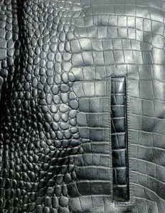 Wholesale Winter Thick Cowhide Leather with Crocodile Jacket Embossed <b>Viscos</b> Lining Zipper Closure Breathable OEM From Pakistan - Product Image 5