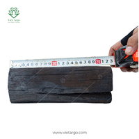 Charbon de bois naturel de mangrove coupé en bûches Viet Argo pour grillades, chauffage, briquettes de chicha noires, longue durée, haute chaleur, 25 cm