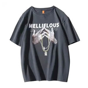 เสื้อยืดสำหรับผู้ชายเสื้อซักแบบเป็นกรดสำหรับผู้ชายเครื่องแต่งกายแบบทันสมัยทำตามสั่ง - Product Image 3