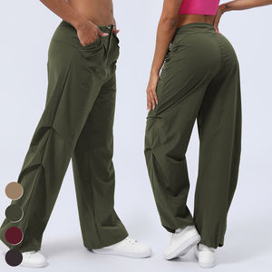 Pantalones Jogger Casuales de Cintura Alta para Mujer, 100% Algodón, Ecológicos, Resistentes al Viento, Corte Regular, Rectos, con Logotipo Personalizado para Verano - Product Image 5