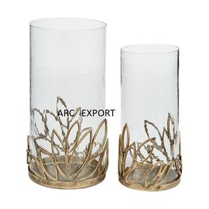 Diseño de hoja de Metal de aluminio, vajilla elegante, jarrones de flores grandes, florero decorativo moderno de lujo para bodas y eventos - Product Image 4