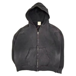 Sudadera con capucha lavada con ácido de gran tamaño personalizada para invierno 2024, fabricante de poliéster/algodón de alta calidad, teñida, lavada, vintage, para hombre - Product Image 4