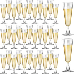 Vente en gros de gobelets en plastique PS transparents jetables de 150 ml, modernes, pour mariages et fêtes, inspirés du verre à champagne - Product Image 1