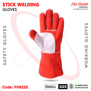 Gant de soudeur en cuir de vachette fendu de haute qualité Vente à chaud Gants de soudage en gros résistants à la chaleur Gants en cuir du Pakistan - Product Image 3