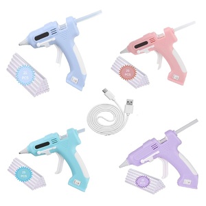Pistolet à colle chaude rechargeable pour le flocage de tapis, l'adhésion et le jointement, avec 25 bâtonnets de colle, chargement USB - Product Image 1