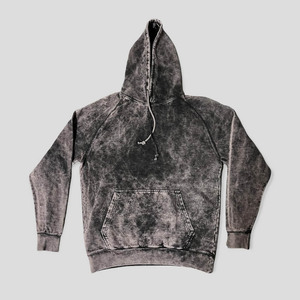 Fabricante de ropa de calle, Sudadera con capucha negra Vintage, logotipo personalizado, Sudadera con capucha de lavado con piedra ácida Vintage de gran tamaño - Product Image 5