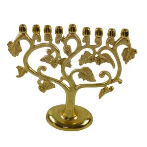 Portavelas Menorah de venta de fábrica para decoración navideña, candelabro central de boda, candelabro de diseño Vintage Menorah - Product Image 1