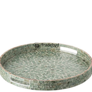 Handmade Mother of Pearl Inlay Tray by Tradebyd Elegant <b>Decorative</b> Tray for <b>Home</b> and Hotel Use - Product Image 1
