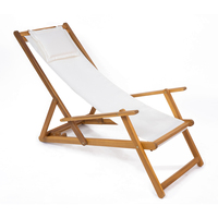 Chaise longue d'extérieur de style moderne de haute qualité fabriquée au Vietnam, réglable en hauteur sur 4 niveaux, pliable, confortable, en bois
