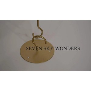 Jardinières murales suspendues en métal Style ferme pour la décoration intérieure Accessoire Design personnalisé Pots montés couleur or en métal et fer - Product Image 6