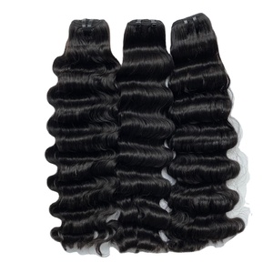 ผมต่อแบบ Remy สำหรับต่อผมผมแท้จากผมลอนลึกผมตรงสีดำธรรมชาติผมทอจากผมชาวจีนบริสุทธิ์100% จากเวียดนาม - Product Image 3