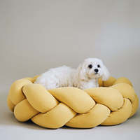 Lit pour chien d'hiver luxueux et moelleux, canapé pour animaux de compagnie en velours doux, housse amovible, solide, durable, respirant, écologique