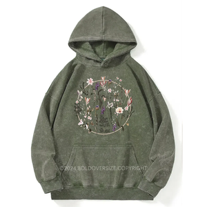 เสื้อฮู้ดโอเวอร์ไซส์ใส่ได้ทั้งชายและหญิงเสื้อมีฮู้ดสไตล์วินเทจซักกรดสตรีทพิมพ์ลายแบบสวมหัว - Product Image 4