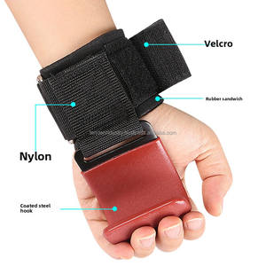 Weightlifting Hook Training Gym Grips Straps Bandage Gloves Fitness Steel Hand <b>Bar</b> Hooks - Product Image 6