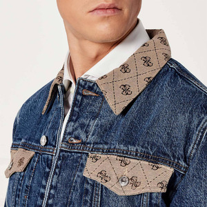 2025/2026 Winter Stylish Men's High Street Denim <b>Jacket</b> Classic Fit Breathable Windproof Durable Organic Cotton Front - Product Image 5