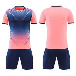 Custom Logo Sneldrogende Unisex Soccer Jersey 100% Polyester Voetbalclub Team Kit Sublimatie Ontwerpen Voor Volwassenen