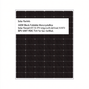 Panneau solaire monocristallin pliable noir 440W HJT N-Type BIPV MWT PERC certifié TUV - Product Image 2