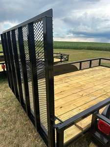 Livraison gratuite Remorque utilitaire haute performance 6.4X14 2900lb GWR pour le travail et l'agriculture Compacte, solide, facile à remorquer - Product Image 3