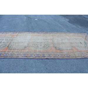 Alfombra de 4.1x11.1 pies, Alfombra Turca Vintage, Alfombra de Lana Azul - Product Image 3