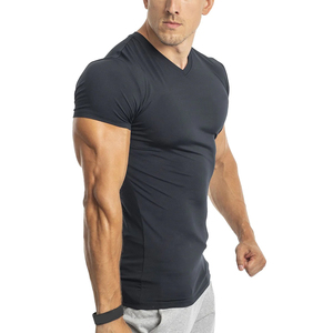 Logo personnalisé Impression numérique T-shirts de gymnastique pour hommes T-shirt uni pour hommes de couleur fabriqué en usine pour l'entraînement en salle de sport - Product Image 1