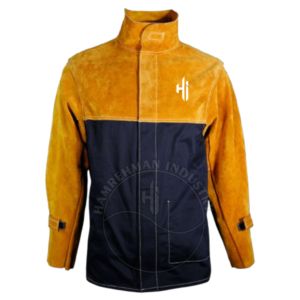 Veste de soudage fière allure et caractéristique tanné fente manches latérales veste de soudage à manches en cuir - Product Image 2