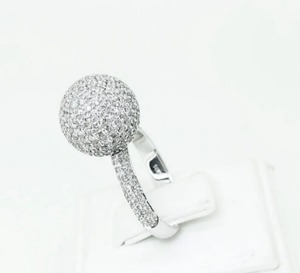 Belle bague en moissanite de forme ronde, bague de fiançailles en argent sterling avec moissanite, cadeau pour elle - Product Image 2