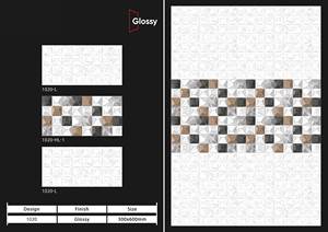 Fabricant direct Inde haute brillance 300x600 carreaux de mur numériques en céramique émaillée de haute qualité nouveau Design moderne Villas solides - Product Image 5