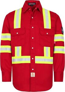 Safety Reflective High Visibility Long Sleeve Button Up Shirts Construction Work Shirts - Product Image 2
