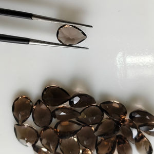 Cuarzo Ahumado Natural, Corte Pera de 10x7 mm, Gema Suelta de la Mejor Calidad para la Fabricación de Joyas - Product Image 3
