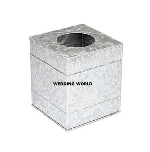 Vaisselle de table Boîte à mouchoirs de qualité supérieure Porte-mouchoirs faits à la main Vente à chaud d'ustensiles de mariage Boîte à mouchoirs en gros - Product Image 6