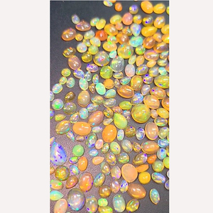 1175 pièces d'opale éthiopienne naturelle 5mm à 14mm ovale poire ronde Cabochon de haute qualité 615 Cts Lot Iroc ventes pierres précieuses coupées US $431 - Product Image 1