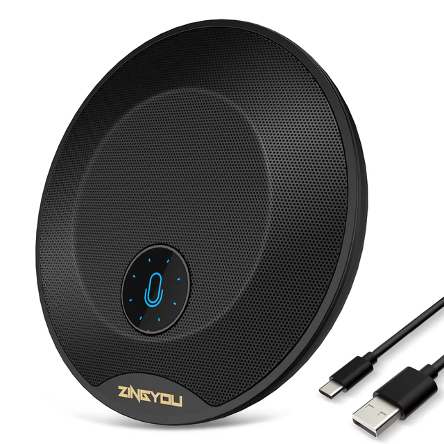 USB Conference Microphone Omni-directional Condenser Mic for Recording Online Meeting Class Chatting With One Key Mute Button