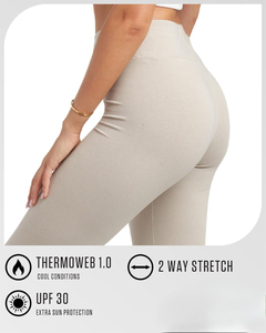 Leggings de yoga taille mi-haute sans couture pour femmes, contrôle du ventre, pantalon de sport non transparent, 100% polyester, antibactérien, respirant - Product Image 5