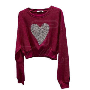 Venta al por mayor de sudadera elegante para las mujeres básicas de algodón mezclado Premium cómodo Rhinestone sudaderas para hombres y mujeres - Product Image 1