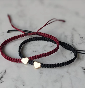สร้อยข้อมือคู่รัก/ สร้อยข้อมือหัวใจรัก/ สร้อยข้อมือจับคู่ สร้อยข้อมือ เชฟรอน - สีสันสดใส - สาย - อินเทรนด์ - *ปรับแต่งได้* - Product Image 1