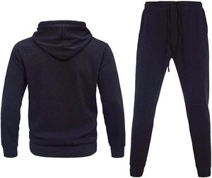 Nuevo diseño de los hombres Jogger Chándal 2 piezas Deporte Casual Cremallera Sudadera con capucha joogers Set para la venta - Product Image 3