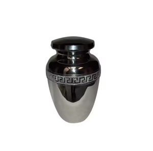 Logotipo personalizado de aluminio ecológico de alta calidad, hoja de urna de entierro negra, grabado hecho a mano, decoración del hogar, cenizas humanas, funeral - Product Image 1