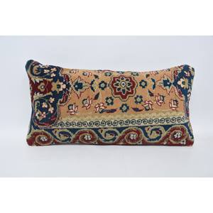 Coussin en laine multicolore vintage Paisley Patchwork 12x24 pouces Coussin décoratif Portable Literie pour Noël pour utilisation au sol - Product Image 1
