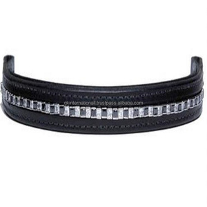 Cuentas de diamantes de imitación de 1 fila, cadena ostentosa, canal vacío, banda de cuero acolchada para cejas de caballo, 2022 - Product Image 3