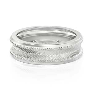 Bague de mariage vintage pour homme Jeulia en argent sterling avec perles de 6 mm - Product Image 1
