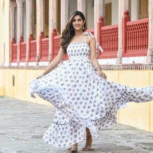 ชุดเดรสผ้าฝ้ายทอมือลายดอกไม้สไตล์โบฮีเมียนสำหรับผู้หญิง เอวธรรมชาติ แขนกุด เหมาะสำหรับฤดูร้อน สไตล์ลำลอง พร้อมไอเดียของขวัญวันวาเลนไทน์ - Product Image 3