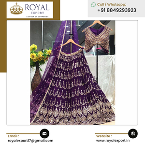Georgette lehenga choli กับงานเย็บปักถักร้อยที่มีคุณภาพที่เหนือกว่าสำหรับงานเลี้ยงและงานแต่งงาน - Product Image 2