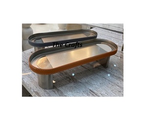 Plato de servicio de color negro de hierro con soporte de acrílico Juego de tres platos de aperitivos de diferentes tamaños a granel - Product Image 3